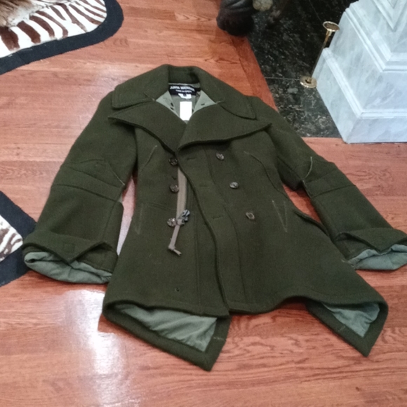 Comme Des Garcons olive green deconstruction jacke - Picture 4 of 16